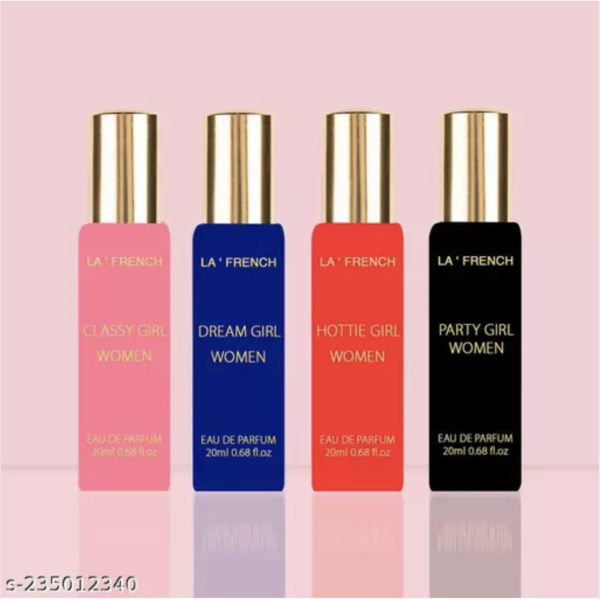 La French Organic Luxury Perfumes Gift Set 4x20 ML for her (Hottie, Classy, Dream, Party Girl perfume) for Women (Set of 4) 80ml women perfumes - Image 3